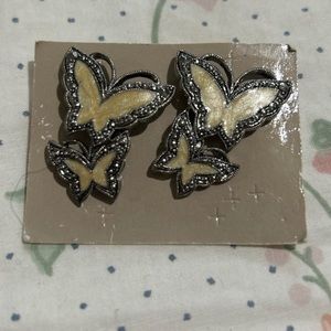vintage butterfly earring